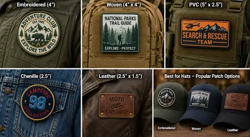 Embroidered Patches vs Woven Patches vs PVC Patches